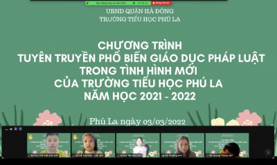 Chương trình tuyên truyền Phổ biến giáo dục pháp luật của Trường Tiểu học Phú La